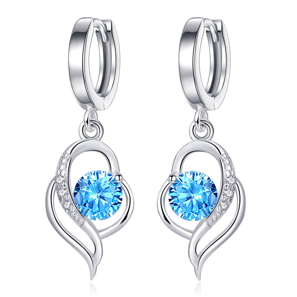 Ear Rings Mid-length Heart-shaped