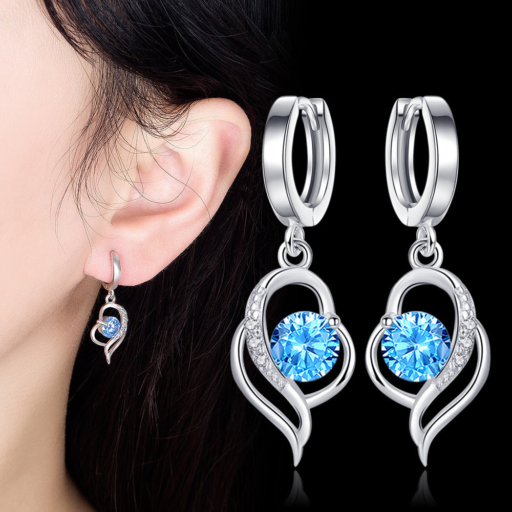 Ear Rings Mid-length Heart-shaped