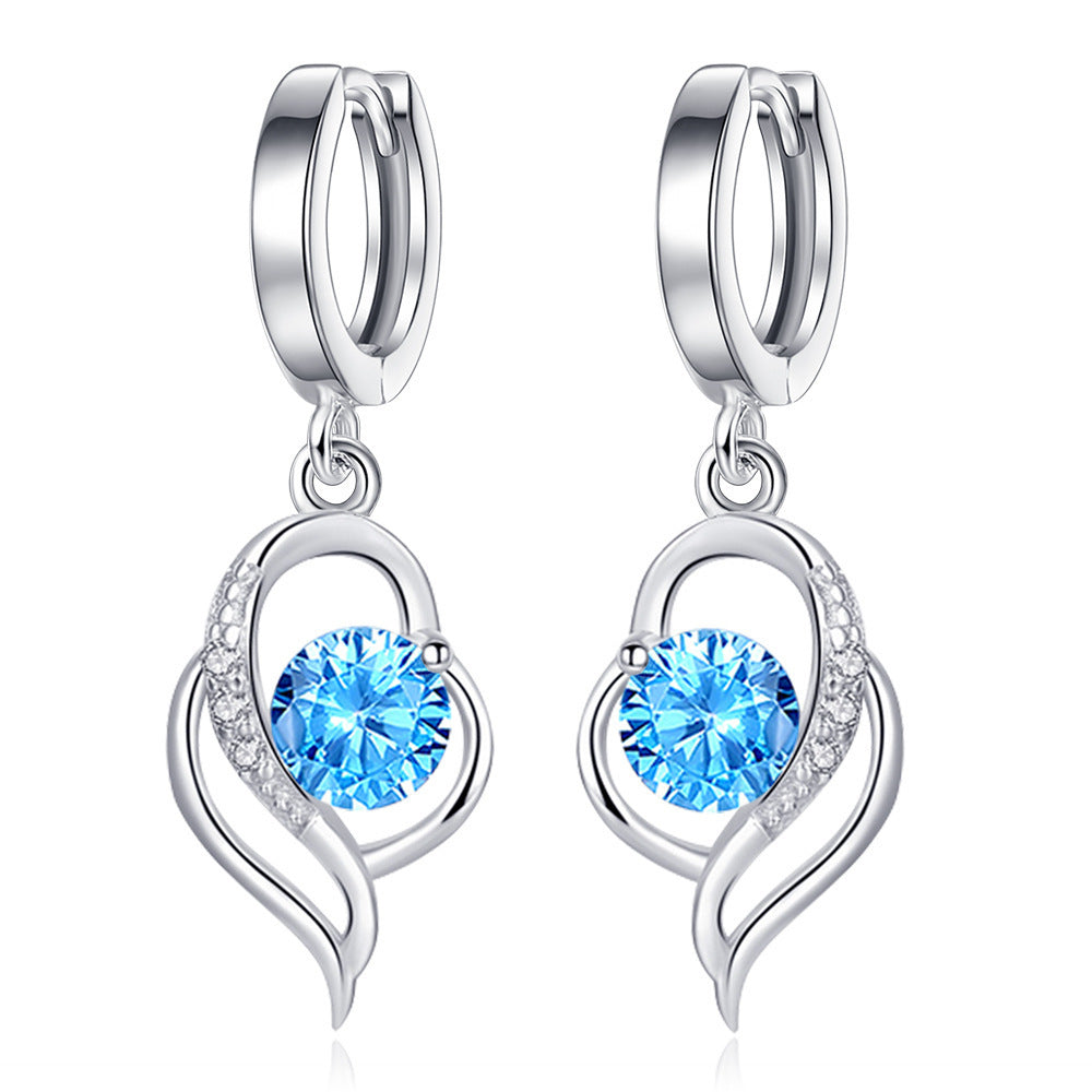 Ear Rings Mid-length Heart-shaped