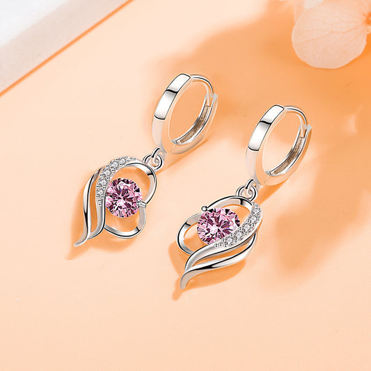Ear Rings Mid-length Heart-shaped